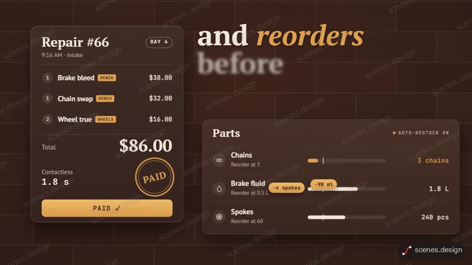 Job tickets on a brick wall: app explainer video
