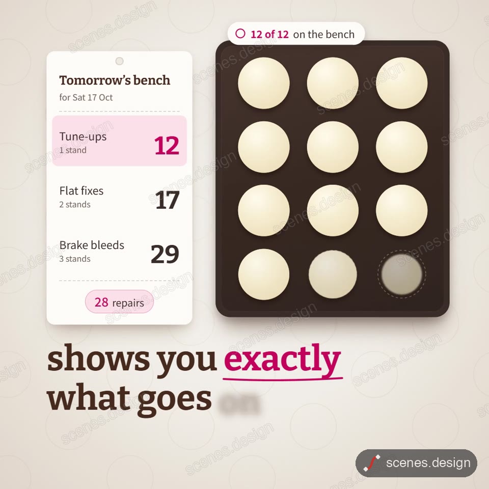 Booking tray to logo explainer: square explainer video