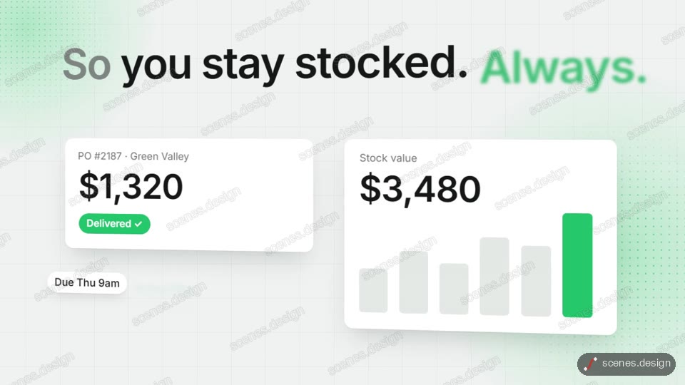 Restocking app camera explainer: saas explainer animation