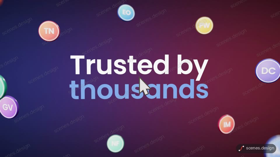 Brand gradient word-swap teaser: free product launch animation